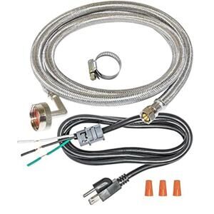 Eastman Dishwasher Installation Kit 8’ 3/8” Inlet x 3/4” Stainless Steel 1630551